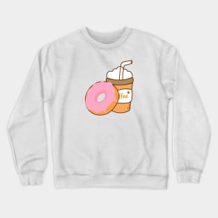 Kawaii Coffee And Donuts Crewneck Sweatshirt